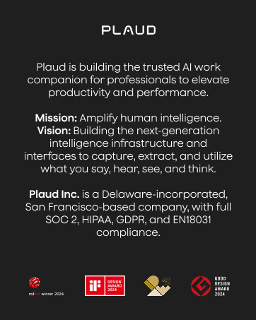 PLAUD ai voice recorder note pin