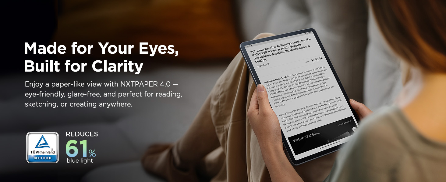 TCL NXTPAPER 11 Plus Android Tablet