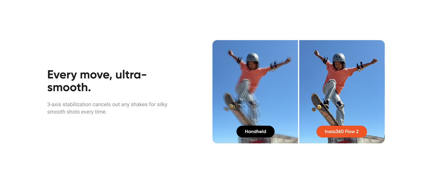 Intsa360 Flow 2 White Gimbal Stabilizer for Smartphone