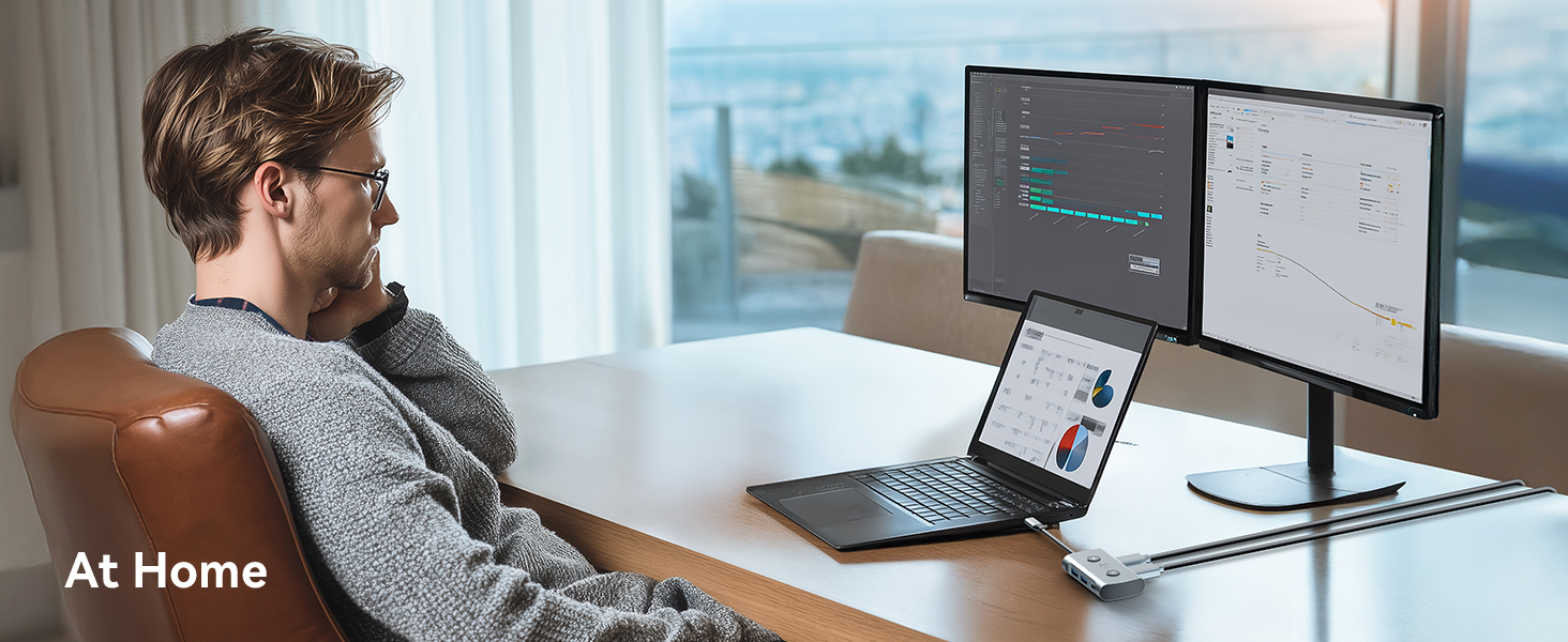 AI laptop docking stations dual monitor